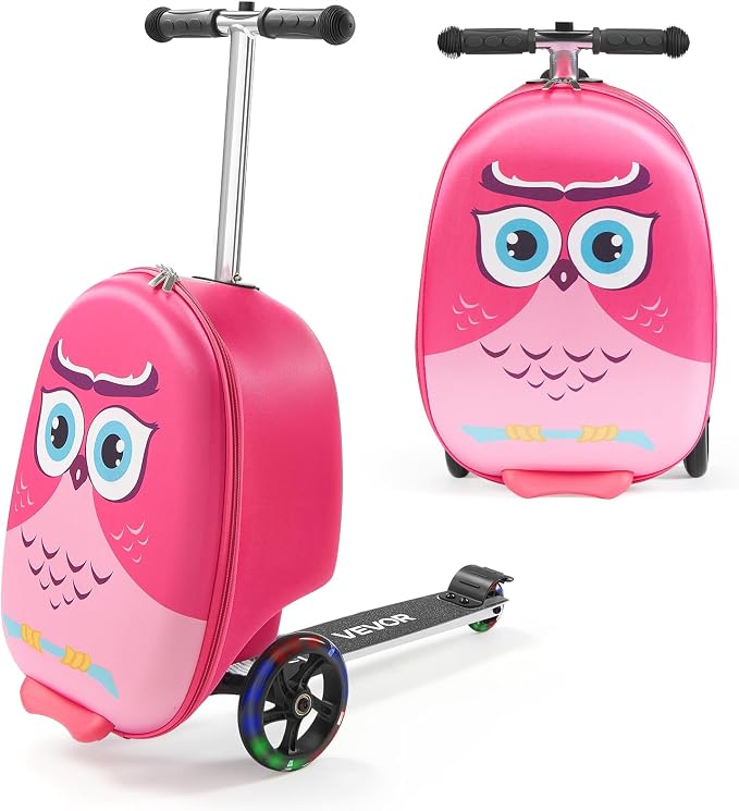 VEVOR Ride-on Luggage, 20 L Capacity, 20 Inches Kids Scooter Suitcase by VEVOR