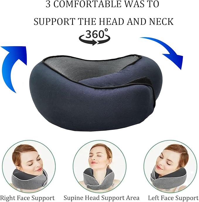 Travel Pillow, Travel Neck Pillow, 360 Degree Comfort and Breathability - Image 2