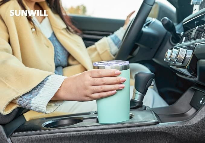 SUNWILL Travel Coffee Tumbler 20 oz, Insulated Mug - Image 6