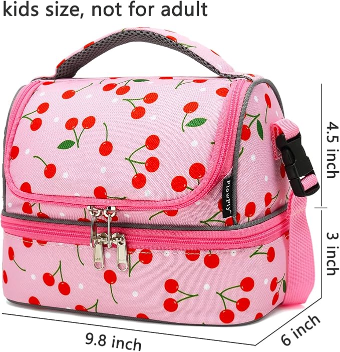 FlowFly Kids Double Decker Cooler Insulated Lunch Bag Large Tote - Image 3