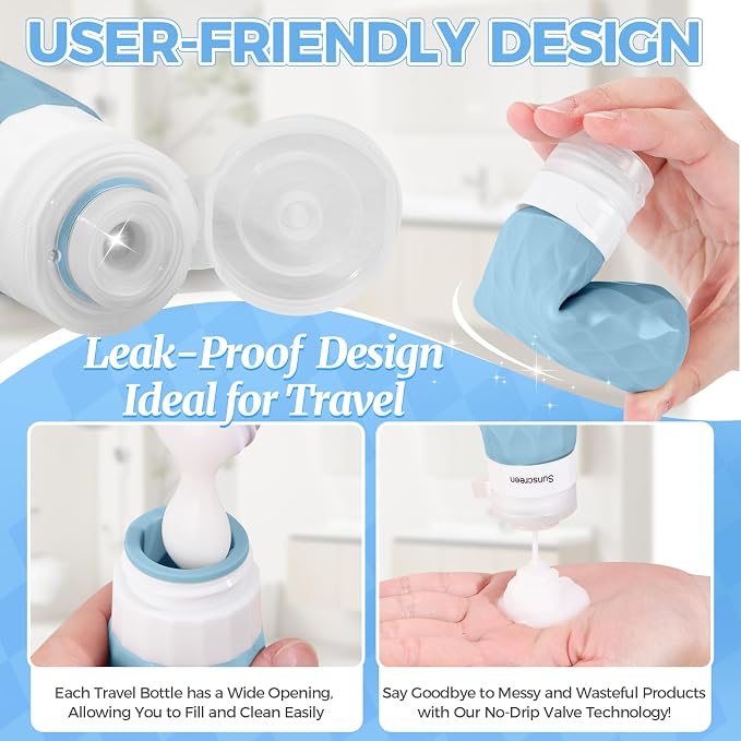 16Pack Travel Bottles for Toiletries, TSA Approved Travel Size Toiletries - Image 4