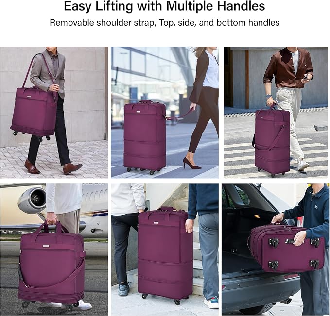 Hanke Suitcases with Wheels Expandable Foldable Luggage Bag Suitcase - Image 7