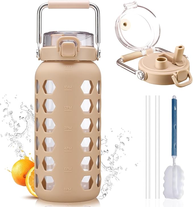 MUKOKO 64oz Glass Water Bottles by MUKOKO