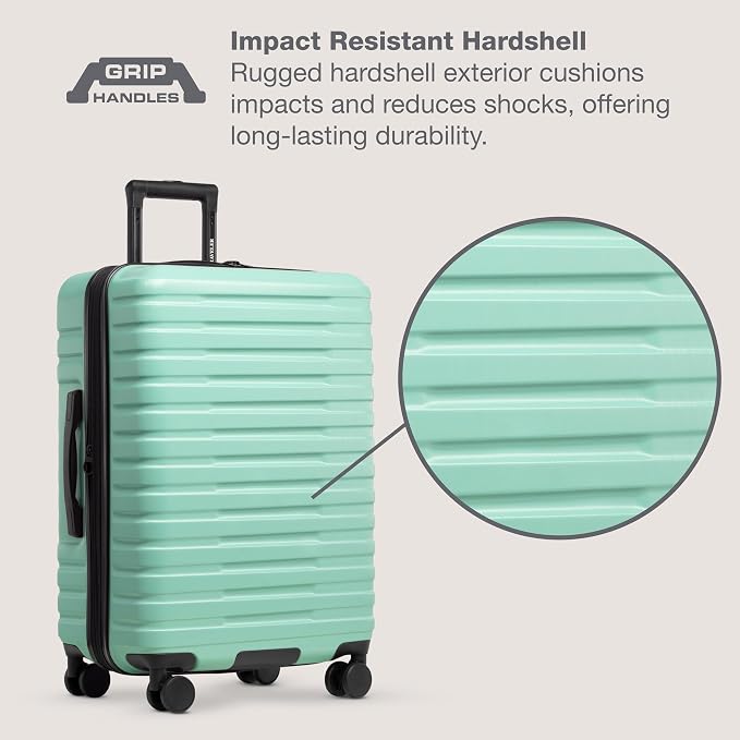 U.S. Traveler Boren Polycarbonate Hardside Rugged Travel Suitcase Luggage - Image 3
