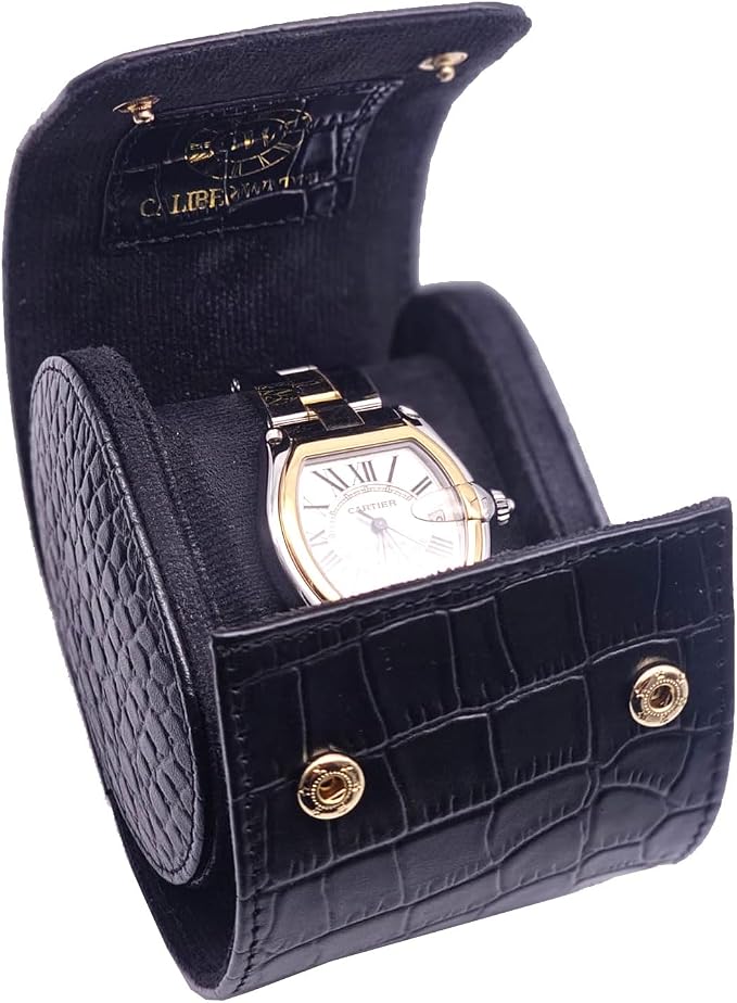 Genuine Napa Leather Watch Roll Travel Case - Image 4