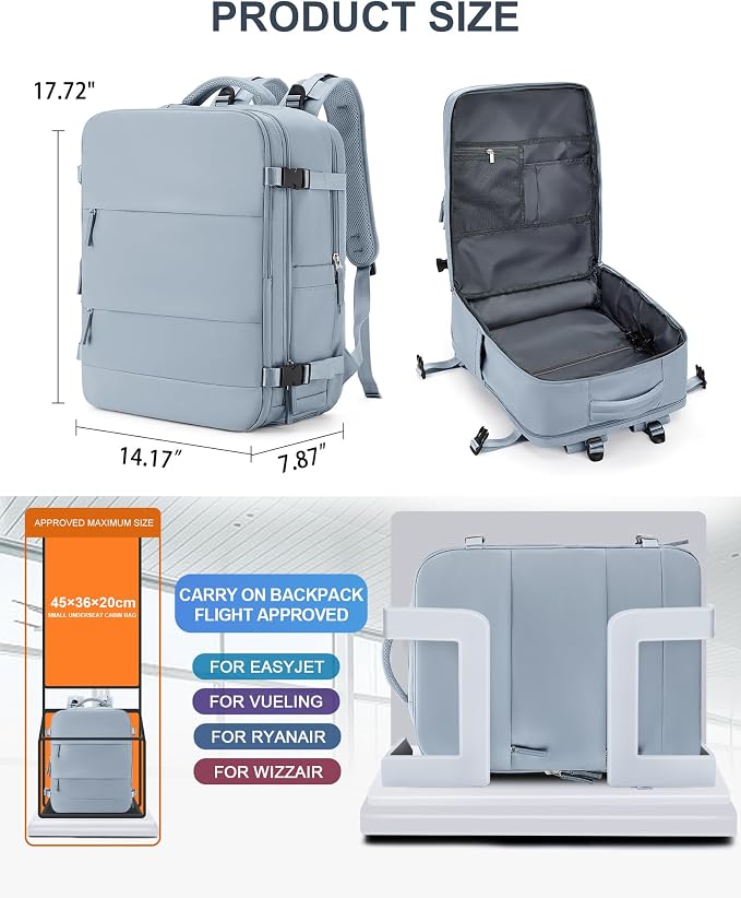 coowoz Large Travel Backpack Carry On - Image 3