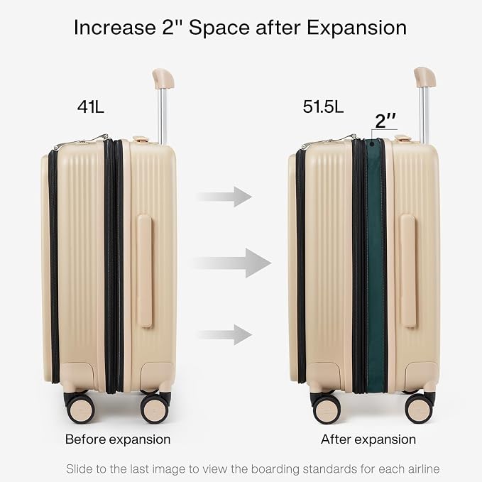 Hanke Grace Expandable Carry On Luggage - Image 5
