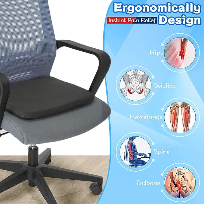 Gel Seat Cushion for Long Sitting Pressure Relief for Back, Tailbone Pain – - Image 7