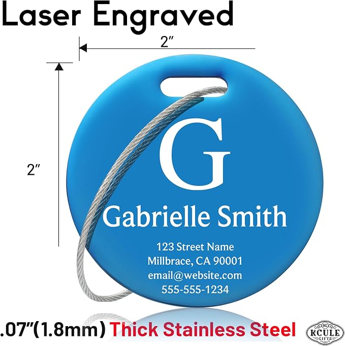Customized Stainless Steel Luggage Tags: Personalize Your Suitcases, and Bags - Image 4