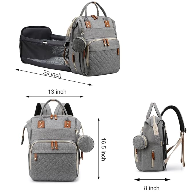 Diaper Bag, Backpack with Changing Station, Waterproof Baby Bag - Image 7
