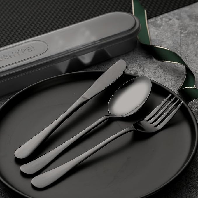 Portable Utensils Set with Case, Lunch Box Includ Fork Spoon Knife, Dishwasher - Image 6