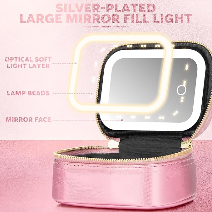 Small Makeup Bag Travel Train Case - Image 4