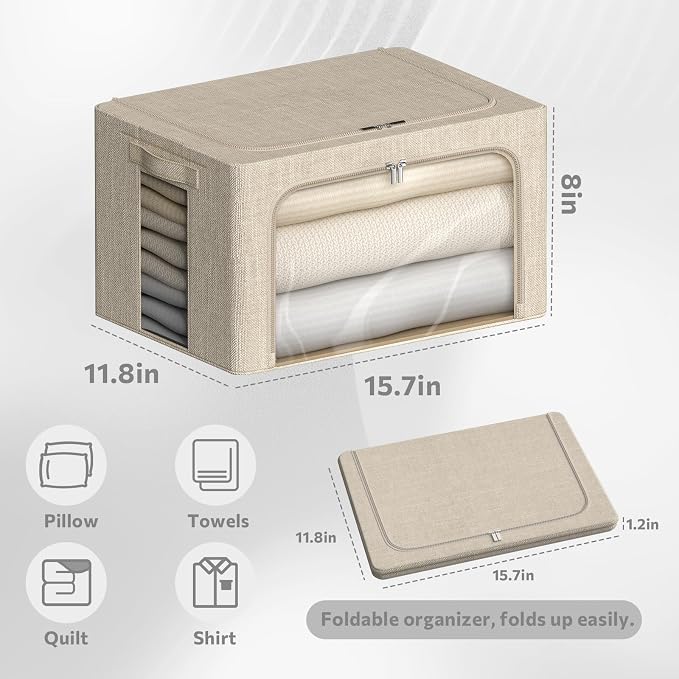 4 Pack Clothes Storage Bins - Image 6