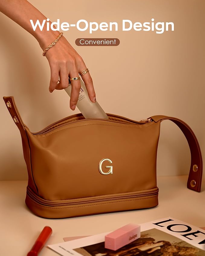 Gifts for Women Birthday, Monogrammed Makeup Bag - Image 5