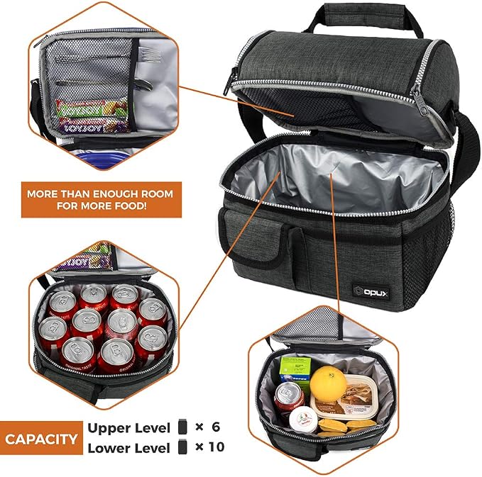 OPUX Lunch Box for Men, Adult Lunch Box Cooler, Insulated Lunch Bag Women - Image 8
