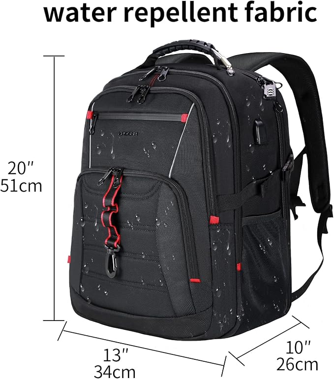 KROSER Travel Laptop Backpack 18.4 inch XXXL Computer Backpack Stylish College - Image 2