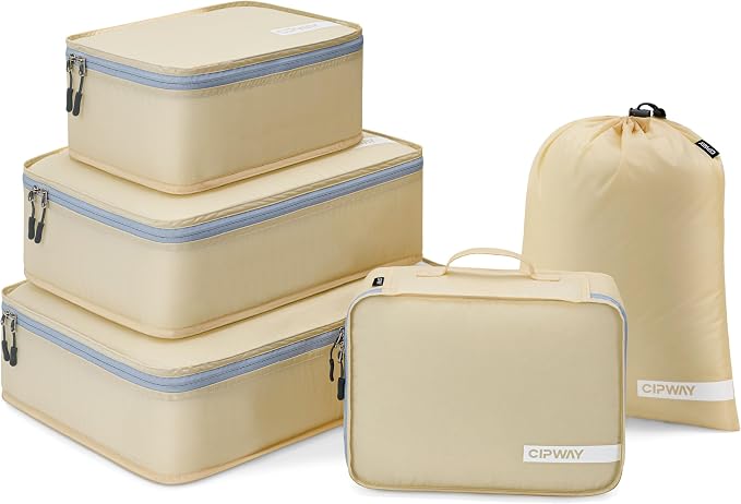 Cipway 5 Set Packing Cubes for Travel Suitcase Organizer for Accessories by Cipway