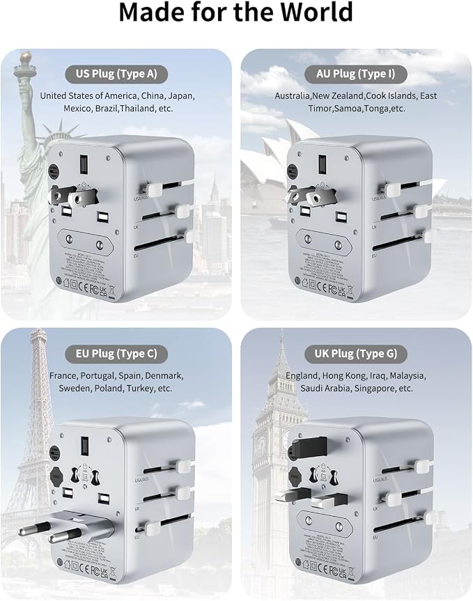 MOMAX Universal Travel Adapter, 20W+18W International Plug Adapter - Image 3