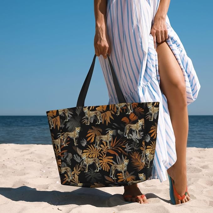 Beach Bag for Women Beach Tote Bag Waterproof Sandproof Large Bags - Image 6