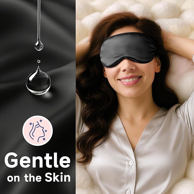 Umisleep 100% Pure Mulberry Silk Sleep Mask, 22 Momme 6A Soft & Smooth Fibers - Image 4