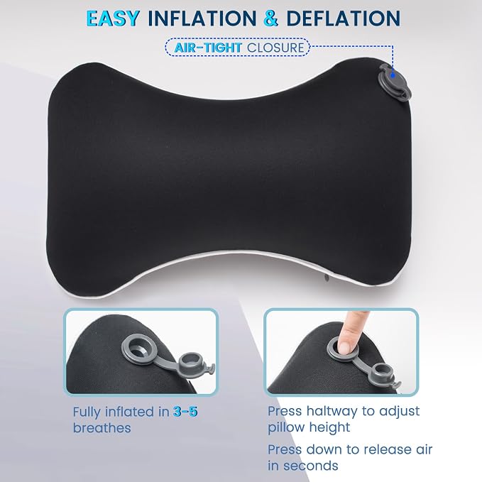 Inflatable Car Neck Pillow, Soft Headrest Inflatable Car Pillow - Image 4