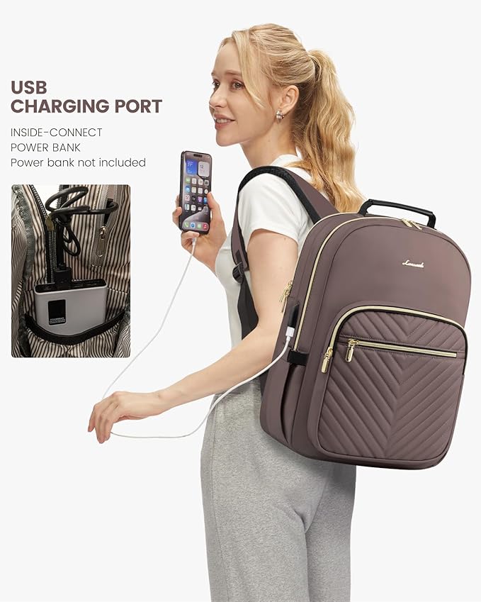 LOVEVOOK Laptop Backpack for Women, Large Capacity Travel Computer Work Bag - Image 5