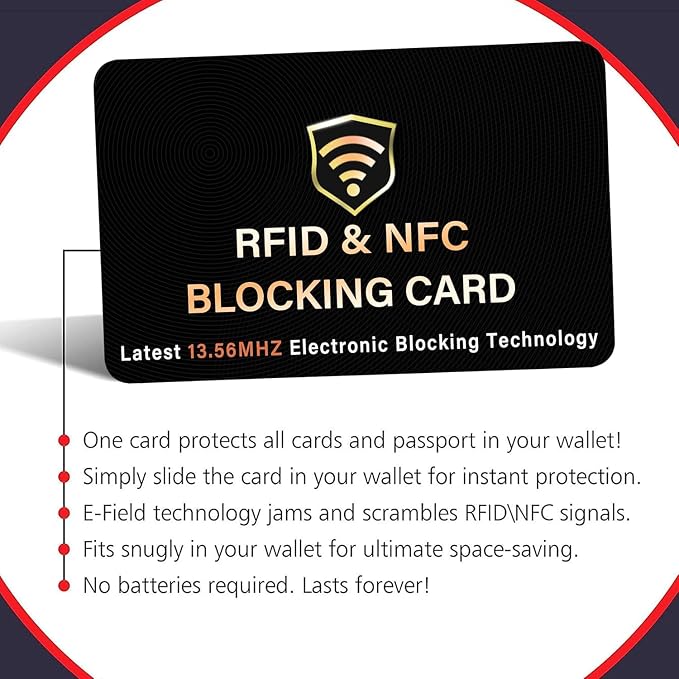 SaiTech IT 50 Pack RFID Blocking Card, One Card Protects Entire Wallet Purse - Image 7