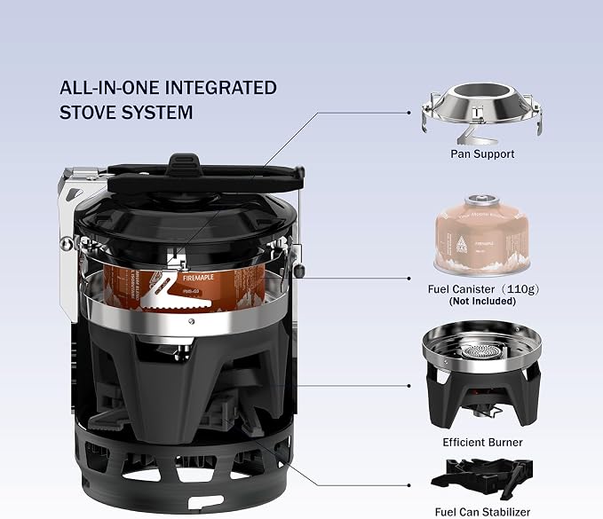 Fire-Maple "Fixed Star 3" Personal Cooking System | Pot/Jet Burner Stove System - Image 2