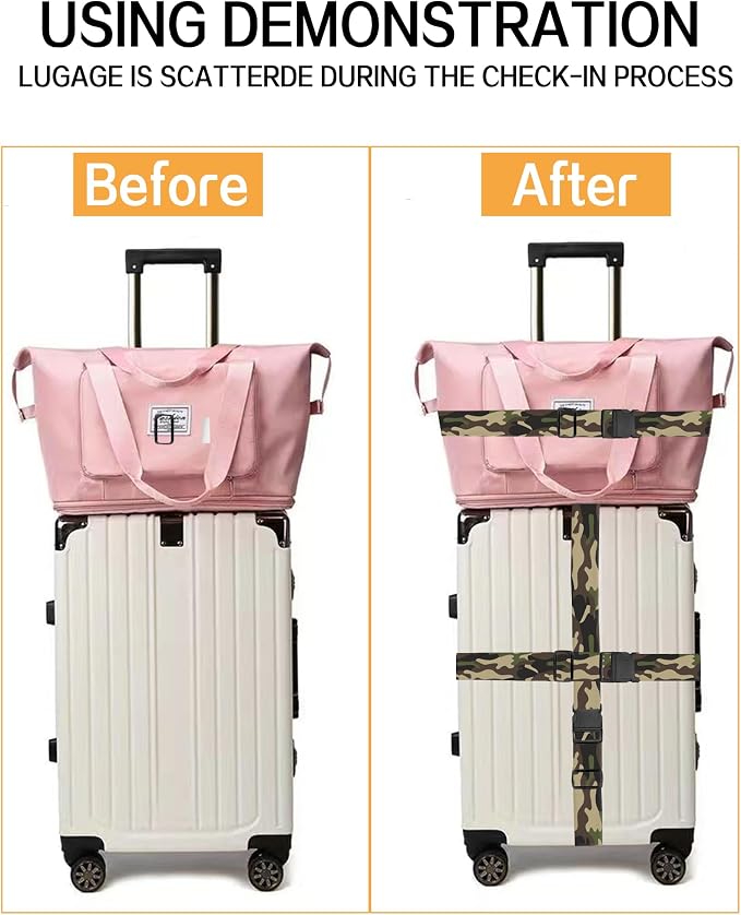 Luggage Straps for Suitcases, Adjustable Travel Belt, Durable Wide Luggage Strap - Image 4