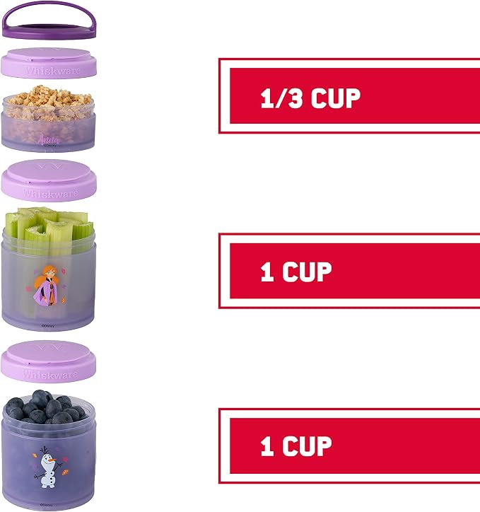 Whiskware Disney Princess Frozen, Stackable Snack Containers - Image 2