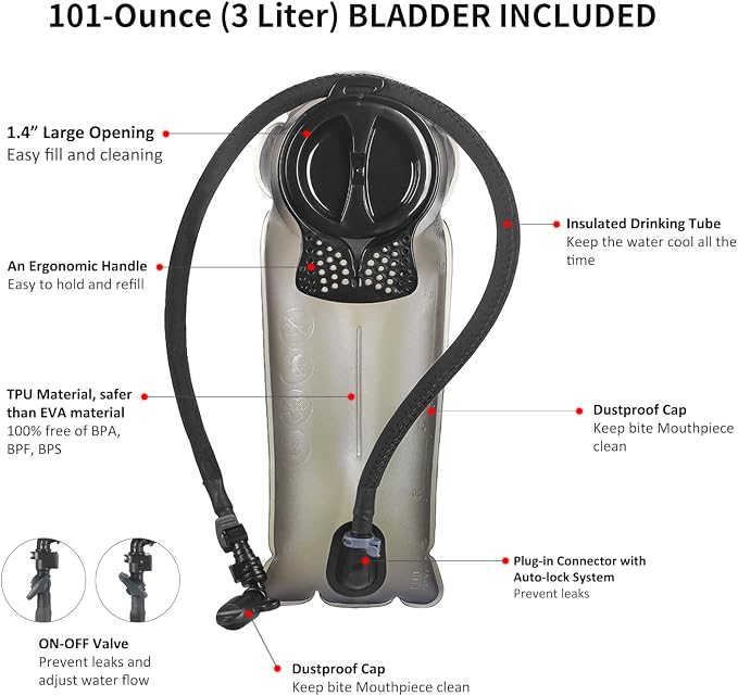 Unigear Tactical Hydration Packs Backpack 1050D - Image 4