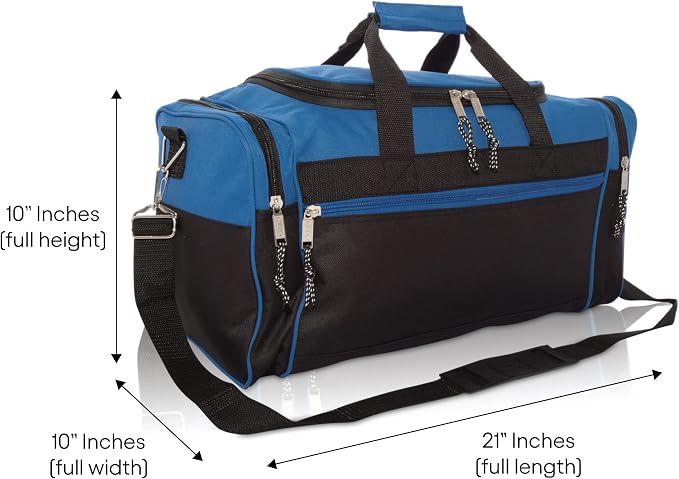 DALIX 21" Blank Sports Duffle Bag Gym Bag Travel Duffel - Image 6