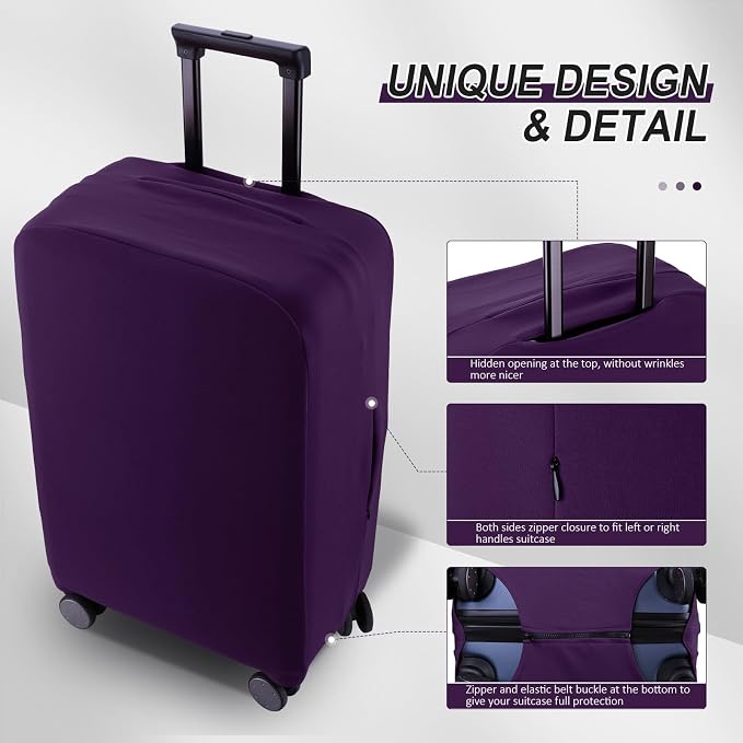 Travel Luggage Cover Protector Scratch-Resistant Fit 19-33 Inch Suitcase - Image 4