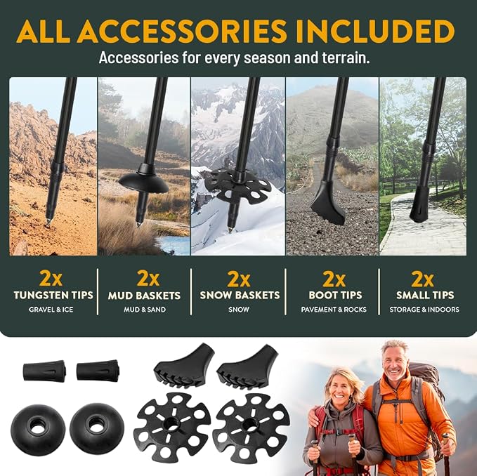 Premium Foldable Hiking Poles by USA Brand - Image 8