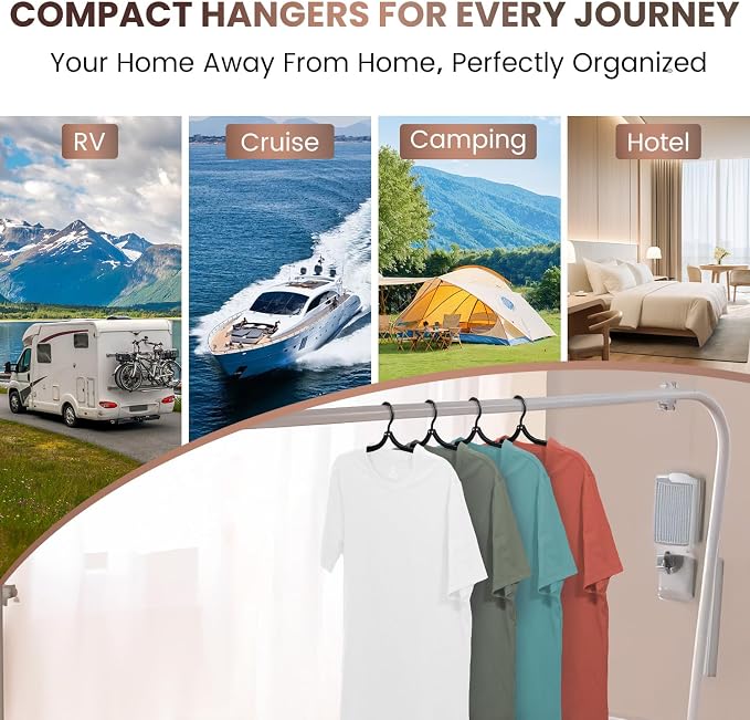 20 Pack Foldable Travel Hangers - Image 5