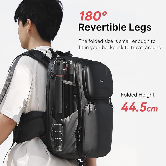 ULANZI TT31 72.4" Camera Tripod, Foldable Tripod & Monopod Aluminum w Claw - Image 3