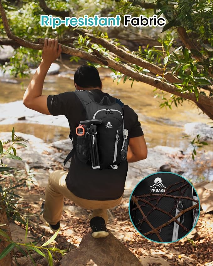 Small Hiking Backpack with Front Phone Holder, Packable Back pack with Chest - Image 5