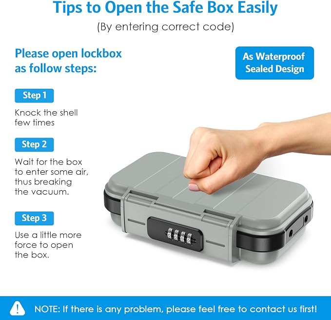 AMIR Portable Safe Box, Combination Security Case LockBox - Image 8