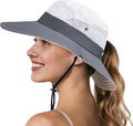 NPQQUAN Ponytail Sun Bucket Hats by NPQQUAN
