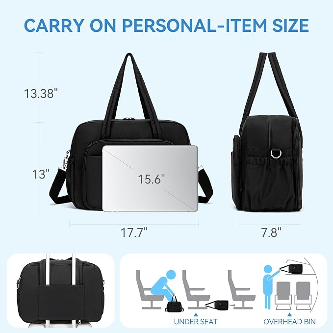 CLUCI Gym Bag for Women, Travel Duffle Bag Carry on Weekender Bags Puffer Tote - Image 6