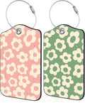 Vintage Groovy Flowers Luggage Tag by Unknown