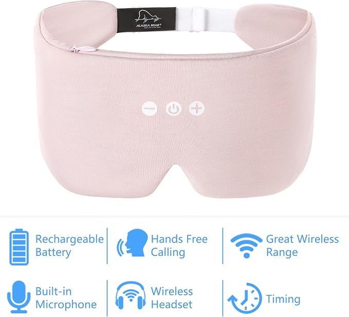 ALASKA BEAR Sleep Headphone Headband Bluetooth 5.2 HD Stereo Noise Reduction - Image 2