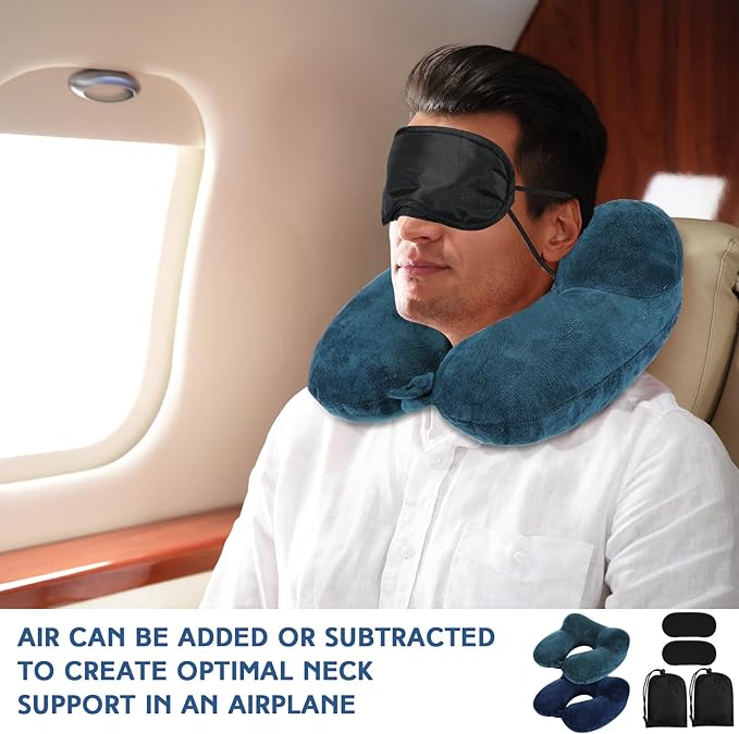 Sintuff 2 Pack Inflatable Travel Pillow - Image 6