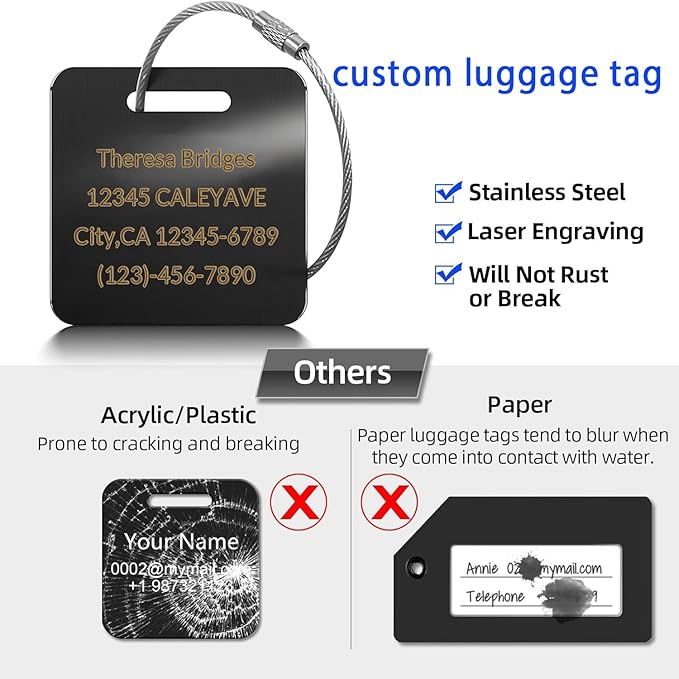 Custom Personalized Luggage Tags-Customized Unique tag - Image 6