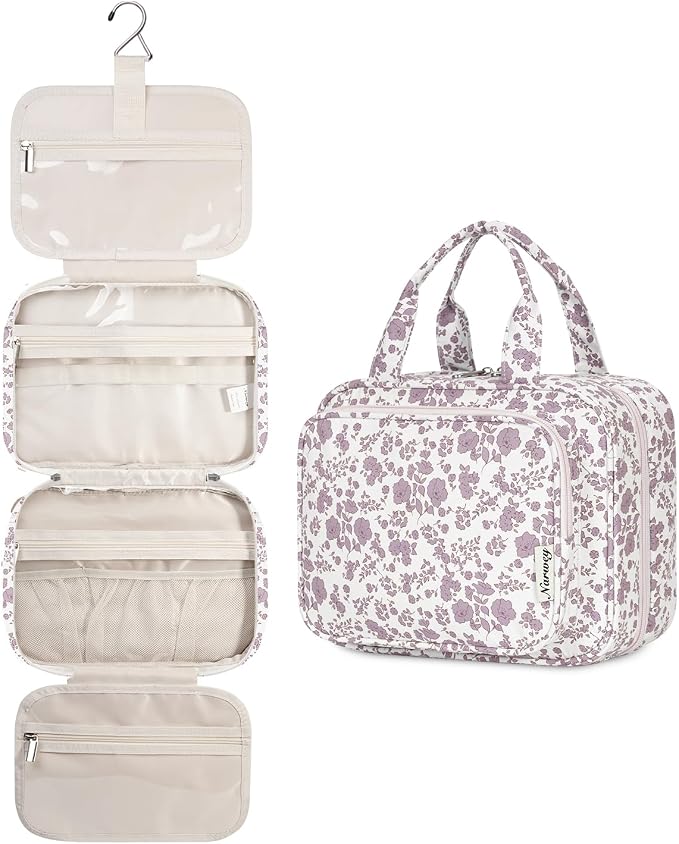 Narwey Hanging Floral Toiletry Bag by Narwey