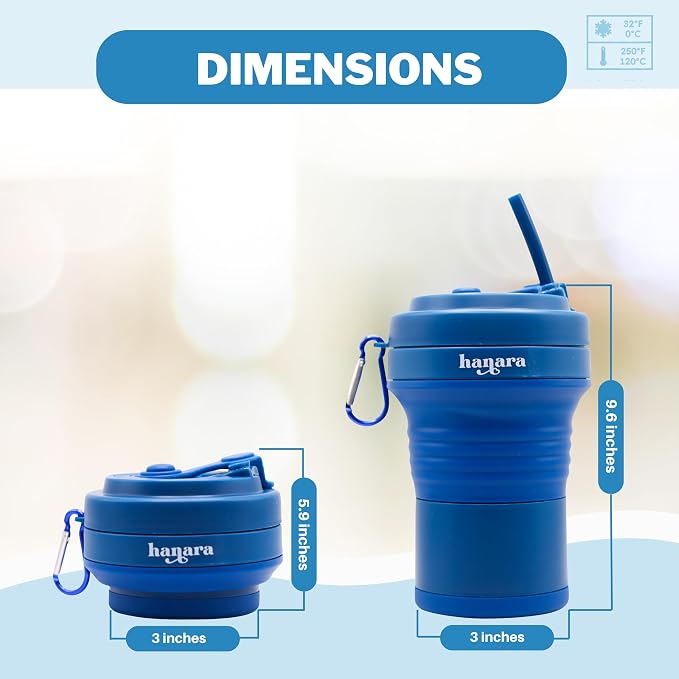 Collapsible Cup with Reusable Straw – 18 Oz, Portable Travel Mug, Leak-Proof - Image 4