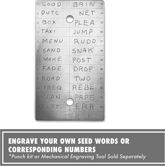 ColdTi - Titanium Bitcoin Seed Plate - Image 4