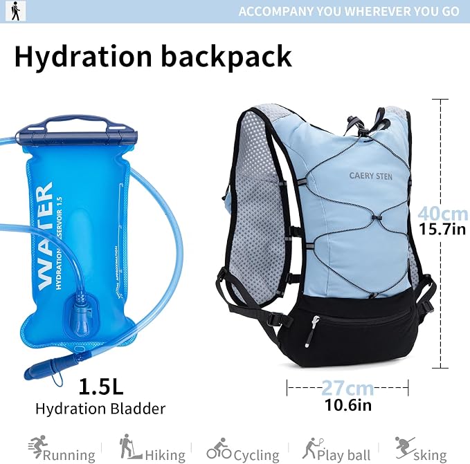 Hydration Backpack, Water Backpack, Women's Running Vest, Running Backpack - Image 3