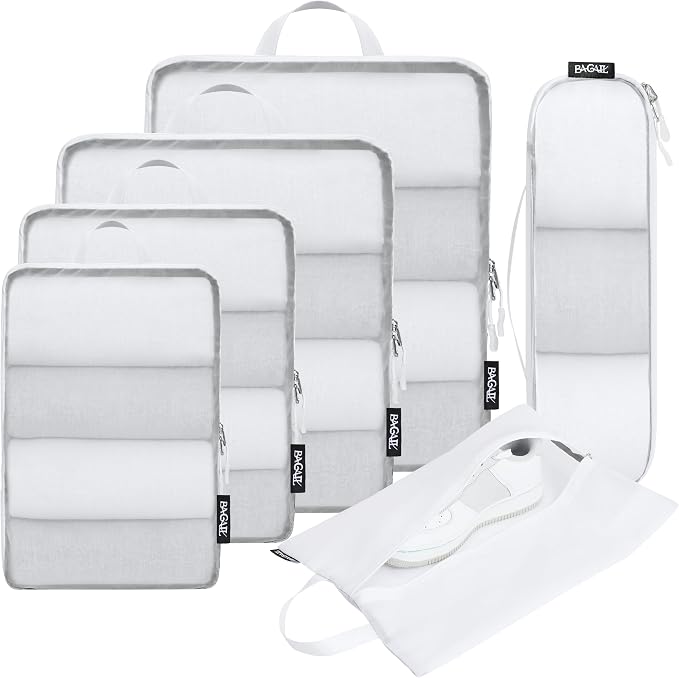 BAGAIL 6 Set Ultralight Compression Packing Cubes Packing Organizer by BAGAIL