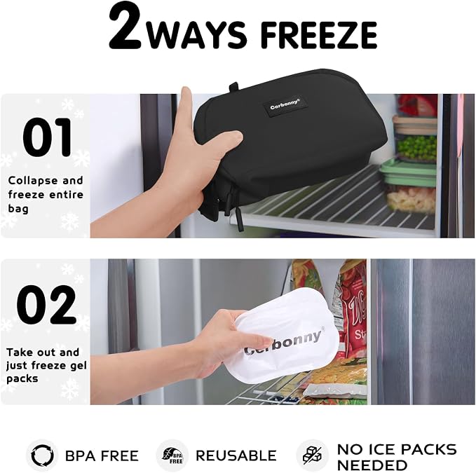 Small Cooler Bag Freezable Lunch Bag - Image 3